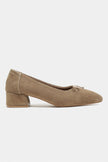 Esther – Rome Beige Suede Genuine Leather Ballet Flats