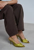 ROXY Light Green Satin Ankle Strap Open Toe Women’s Heels