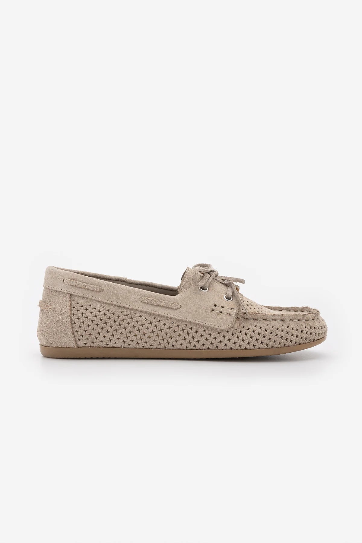 MATRIN Beige Suede Genuine Leather Women’s Loafer