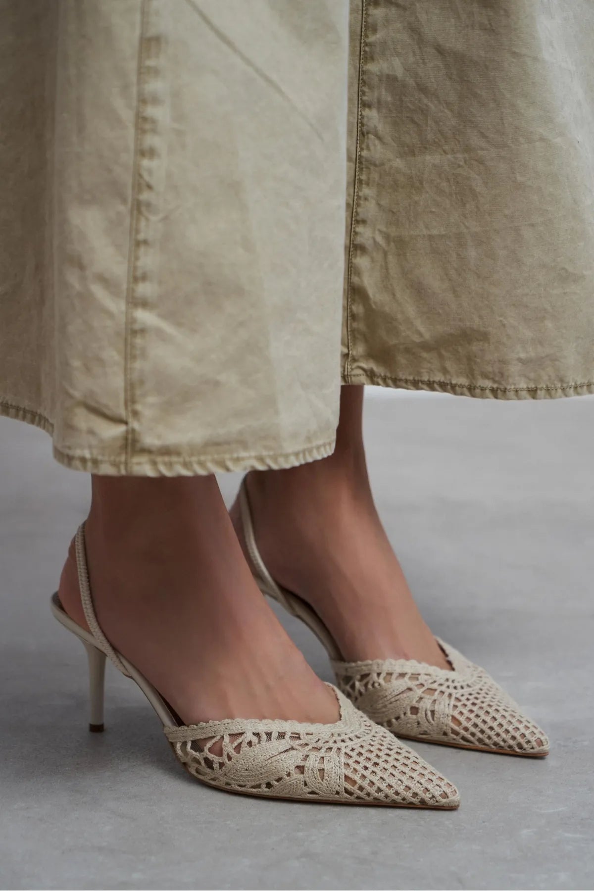 NORELY Beige Knit Mesh Embroidered Slingback Women’s Heels | FOOTWEAR | Heels | Lebbse NORELY Beige Knit Mesh Embroidered Slingback Women’s Heels | FOOTWEAR | Heels | Lebbse