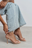 VESPER NUDE PATENT TRANSPARENT FRONT HIGH HEEL WOMEN’S SHOES