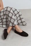 BINNEY Bitter Coffee Suede Leather Women’s Ballerina Flats