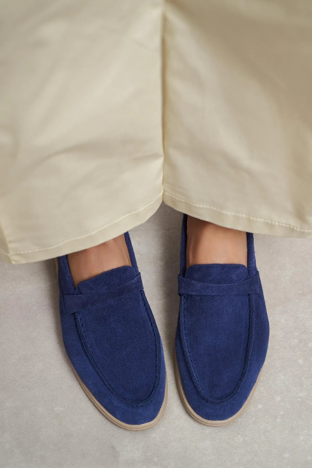 BERY Navy Blue Suede Genuine Leather Women’s Loafer | FOOTWEAR | Loafers | Lebbse BERY Navy Blue Suede Genuine Leather Women’s Loafer | FOOTWEAR | Loafers | Lebbse