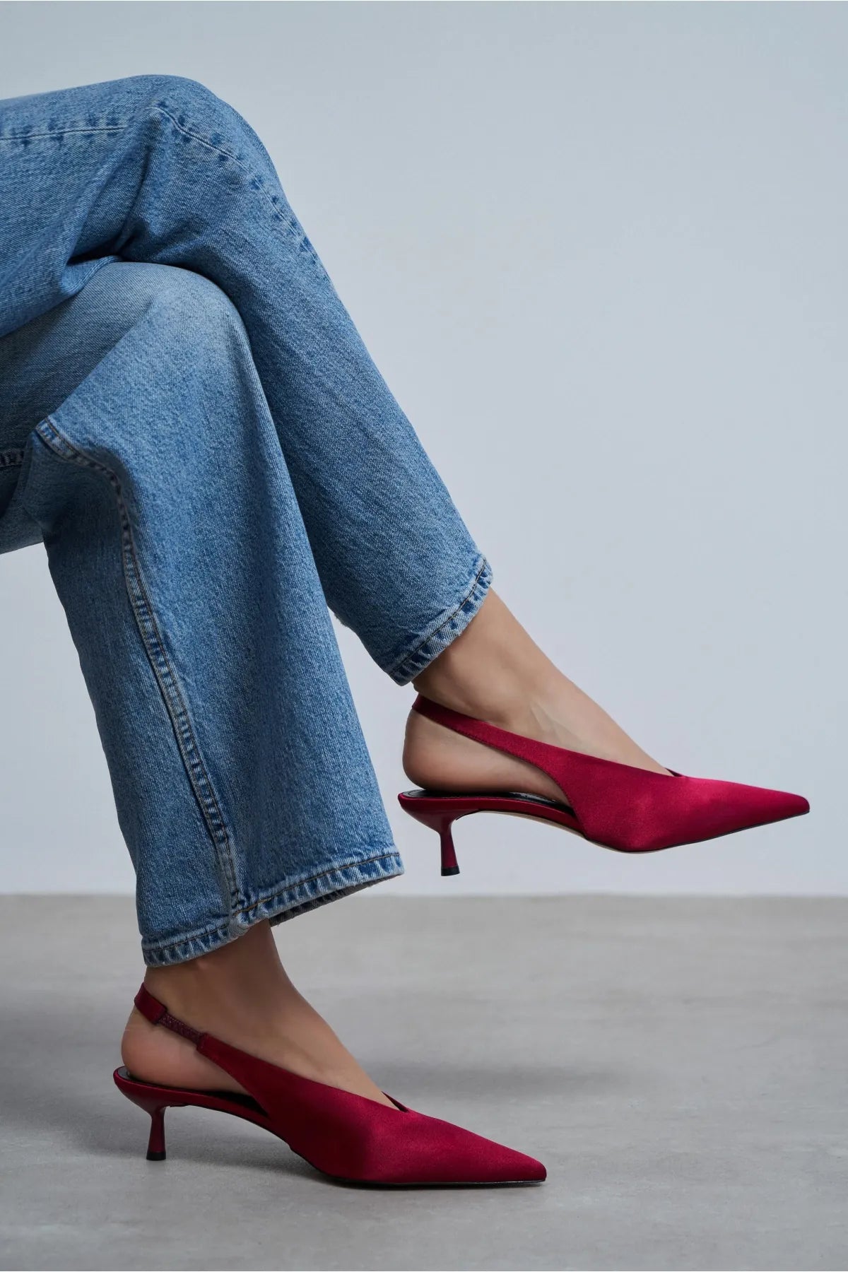 WILSON Burgundy Satin Neoprene Slingback Women’s Heels | FOOTWEAR | Heels | Lebbse WILSON Burgundy Satin Neoprene Slingback Women’s Heels | FOOTWEAR | Heels | Lebbse