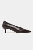 TINKY Coffee Rustic Pointed Toe Women’s Low Heel Shoes