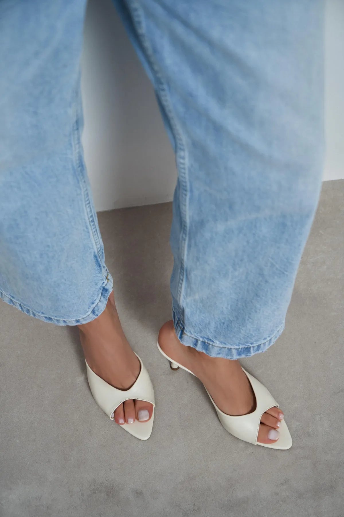 RODI Beige Matte Pointed Toe Women’s Thin Heel Mule Sandals | FOOTWEAR | Heels | Slipper | Lebbse RODI Beige Matte Pointed Toe Women’s Thin Heel Mule Sandals | FOOTWEAR | Heels | Slipper | Lebbse
