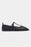 Mabel Black Matte Buckle Detail Flat Women's Ballet Flats