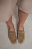 BERY Rome Beige Suede Genuine Leather Women’s Loafer