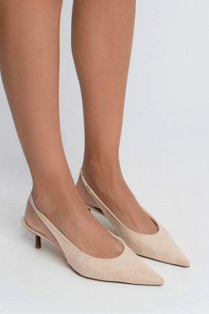 PERFECT TEN SUEDE ANKLE ELASTIC DETAIL WOMEN'S HIGH-HEEL SHOES