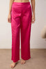 Cherry Plain Lace Satin Weave Pajama Set
