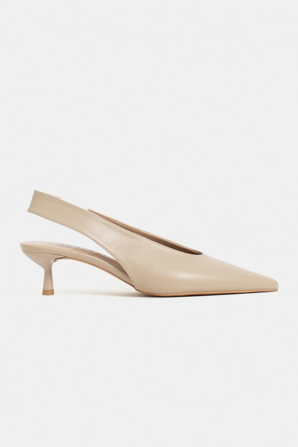 LUNIX Dark Beige Matte Pointed Toe Slingback Women’s Thin Heel Shoes | FOOTWEAR | Heels | Lebbse LUNIX Dark Beige Matte Pointed Toe Slingback Women’s Thin Heel Shoes | FOOTWEAR | Heels | Lebbse