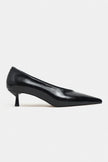 TINKY Black Rustic Pointed Toe Women’s Low Heel Shoes