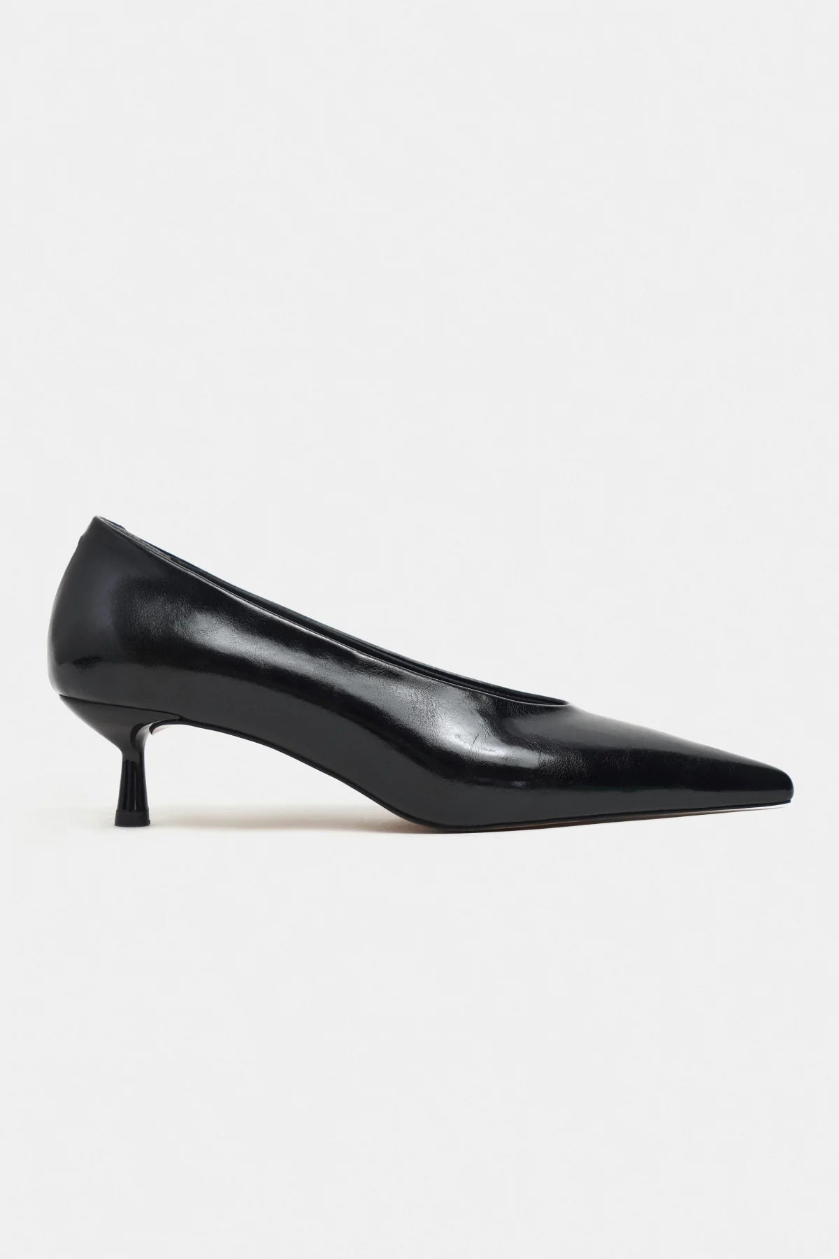 TINKY Black Rustic Pointed Toe Women’s Low Heel Shoes