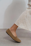 ROSEL Rome Beige Genuine Leather Women’s Ballet Flats
