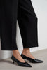 TINKY Black Rustic Pointed Toe Women’s Low Heel Shoes