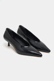 TINKY Black Rustic Pointed Toe Women’s Low Heel Shoes