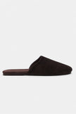 MODI BITTER BROWN SUEDE LEATHER WOMEN’S CLOSED SLIPPERS