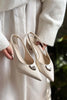 Cartella Beige Patterned Matt Accessory Detailed Women's High Heel Shoes