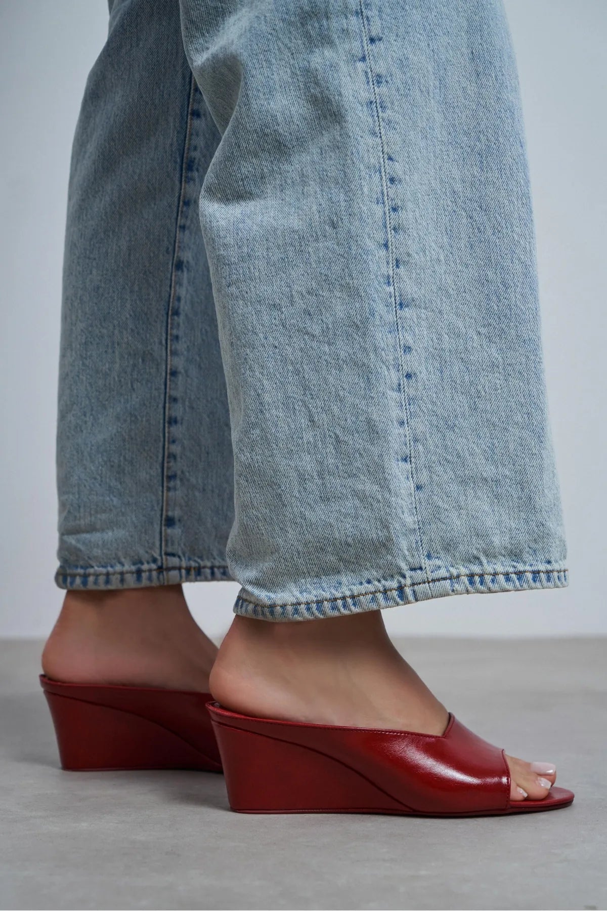 ALLISON Red Rustic Wedge Heel Women’s Slippers | FOOTWEAR | Slipper | Lebbse ALLISON Red Rustic Wedge Heel Women’s Slippers | FOOTWEAR | Slipper | Lebbse