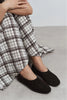 BINNEY Bitter Coffee Suede Leather Women’s Ballerina Flats