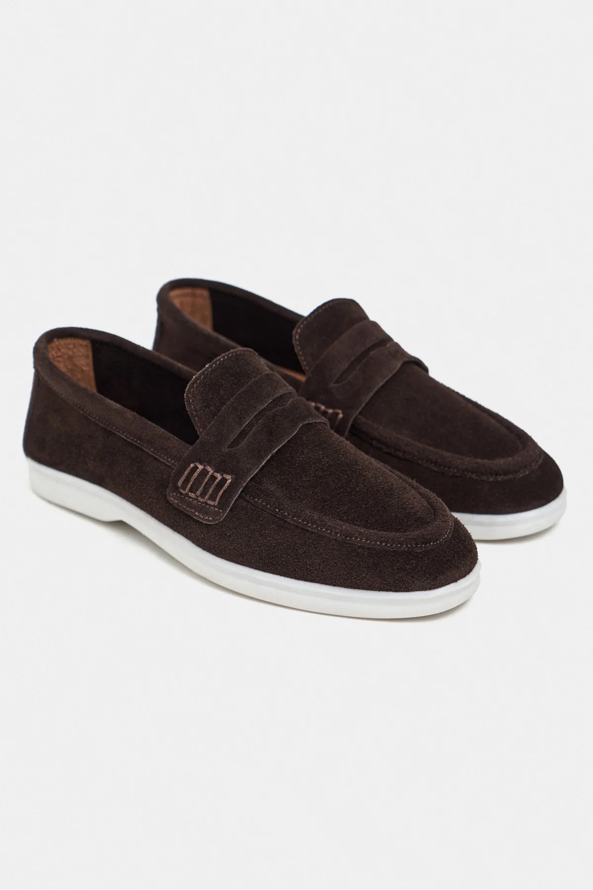 Aspire – Brown Genuine Suede Leather Ballet Flats