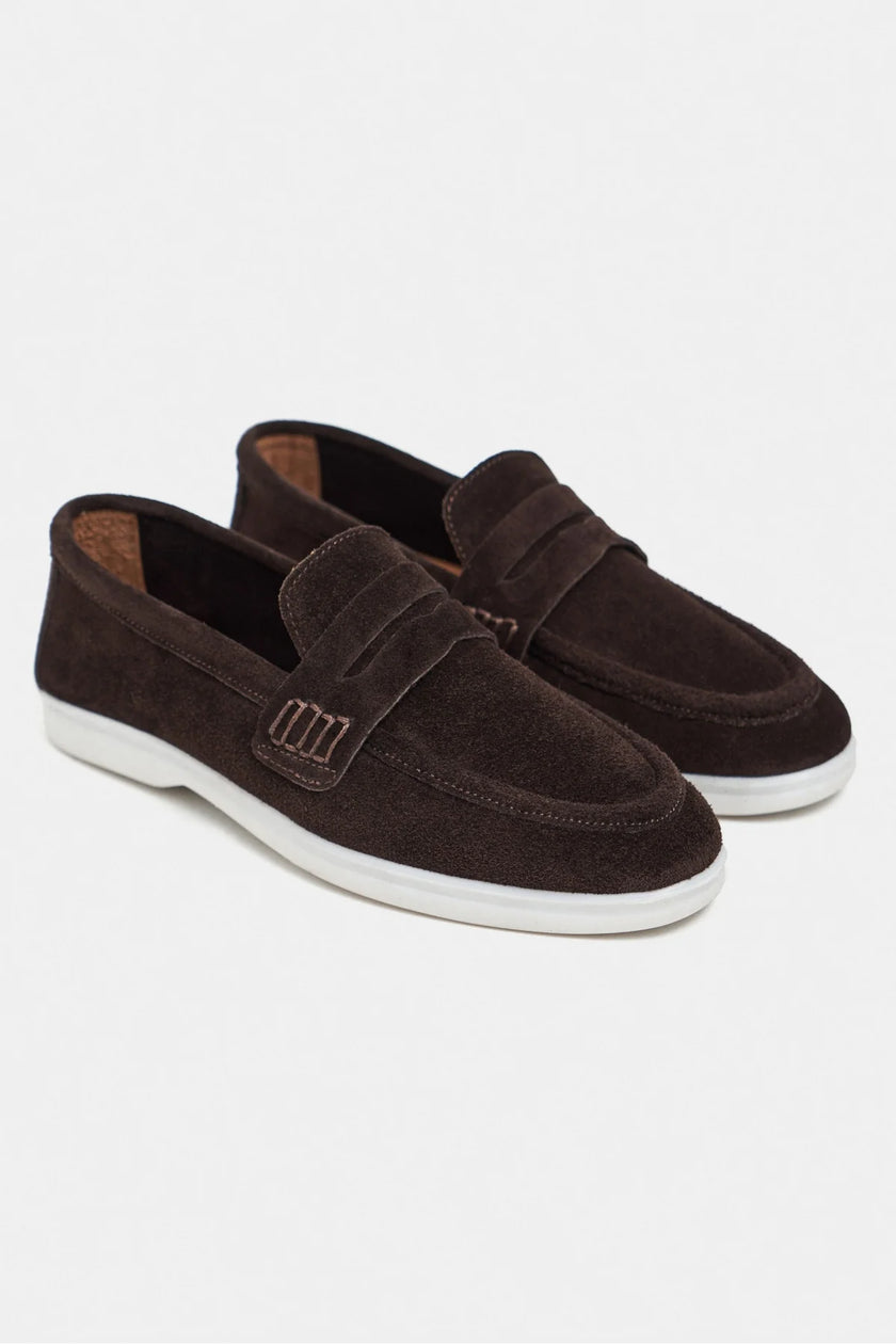Aspire – Brown Genuine Suede Leather Ballet Flats