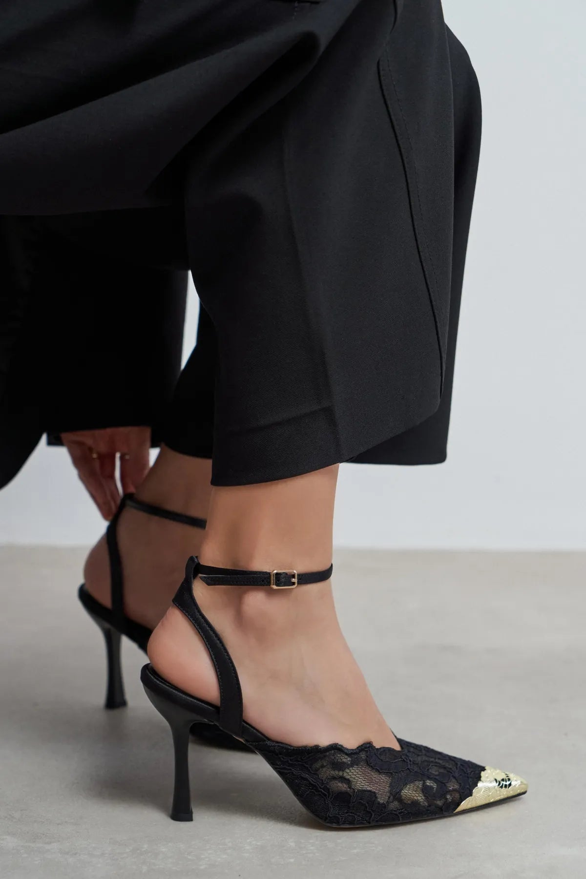 HANNAH Black Lace Embroidered Detail Back Strap Women’s Heels | FOOTWEAR | Heels | Lebbse HANNAH Black Lace Embroidered Detail Back Strap Women’s Heels | FOOTWEAR | Heels | Lebbse