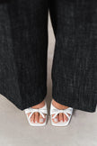 LILITH Pearl Satin Women’s Heel Shoes with Bow Detail