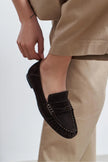MISTY Bitter Coffee Suede Genuine Leather Women’s Loafer Shoes