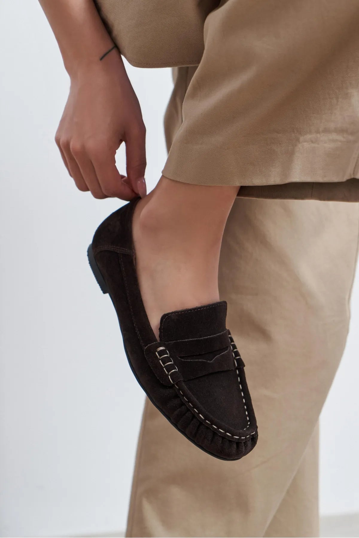 MISTY Bitter Coffee Suede Genuine Leather Women’s Loafer Shoes | FOOTWEAR | Loafers | Lebbse MISTY Bitter Coffee Suede Genuine Leather Women’s Loafer Shoes | FOOTWEAR | Loafers | Lebbse