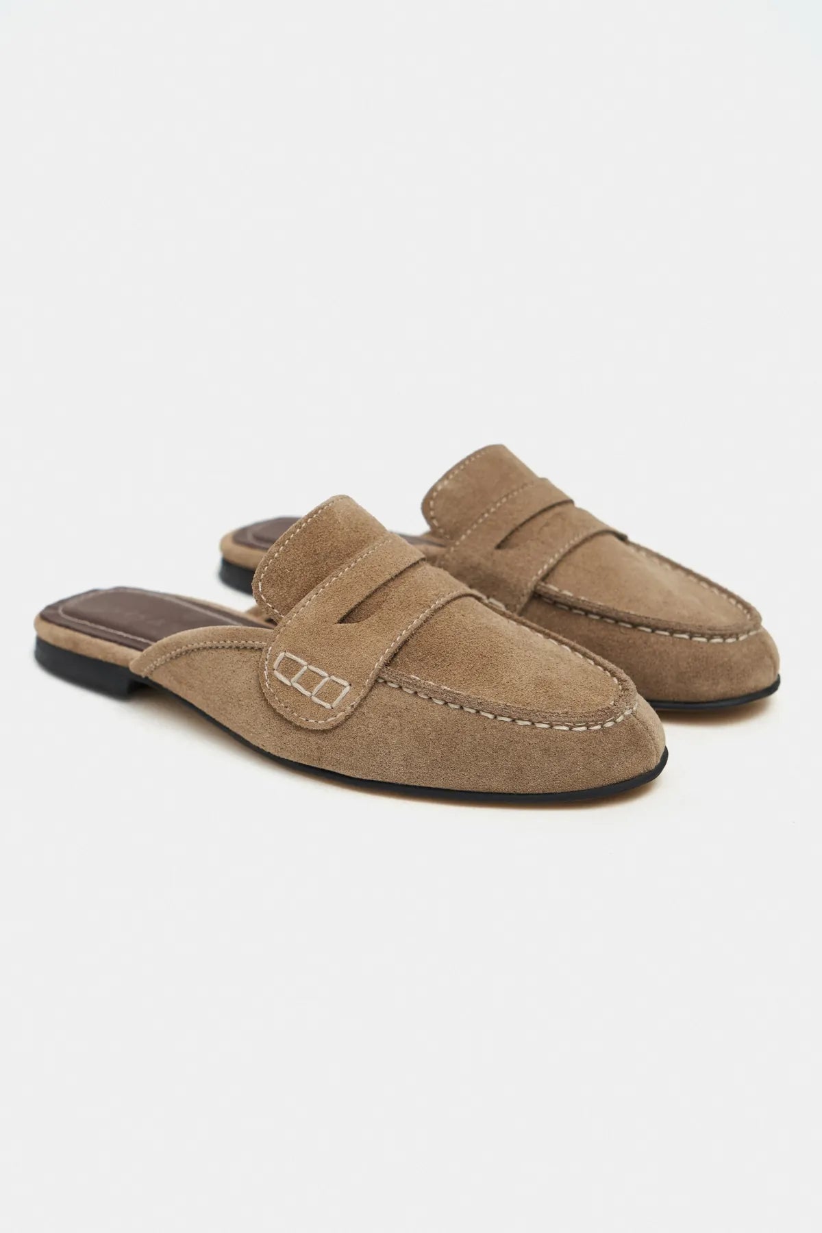 HARVEY Rome Beige Suede Women’s Loafer Mule Flats | FOOTWEAR | Slipper | Lebbse HARVEY Rome Beige Suede Women’s Loafer Mule Flats | FOOTWEAR | Slipper | Lebbse