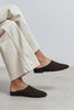 PALYA BITTER BROWN SUEDE STUDDED GENUINE LEATHER WOMEN’S FLAT SLIPPERS