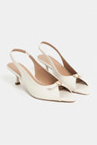RONE Beige Matte Pointed Toe Open Front Buckle Women’s Heeled Shoes - Pre order