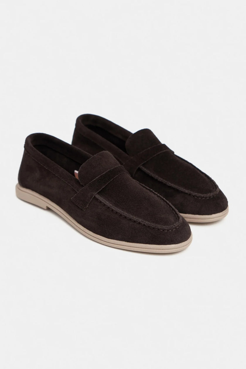 BERY Bitter Coffee Suede Genuine Leather Women’s Loafer
