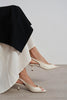 RONE Beige Matte Pointed Toe Open Front Buckle Women’s Heeled Shoes - Pre order