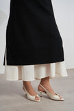 RONE Beige Matte Pointed Toe Open Front Buckle Women’s Heeled Shoes - Pre order