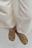 SIENTO ROME BEIGE SUEDE LEATHER WOMEN’S FLAT SLIPPERS