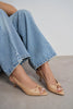RONE Nude Matte Pointed Toe Open Front Buckle Women’s Shoes