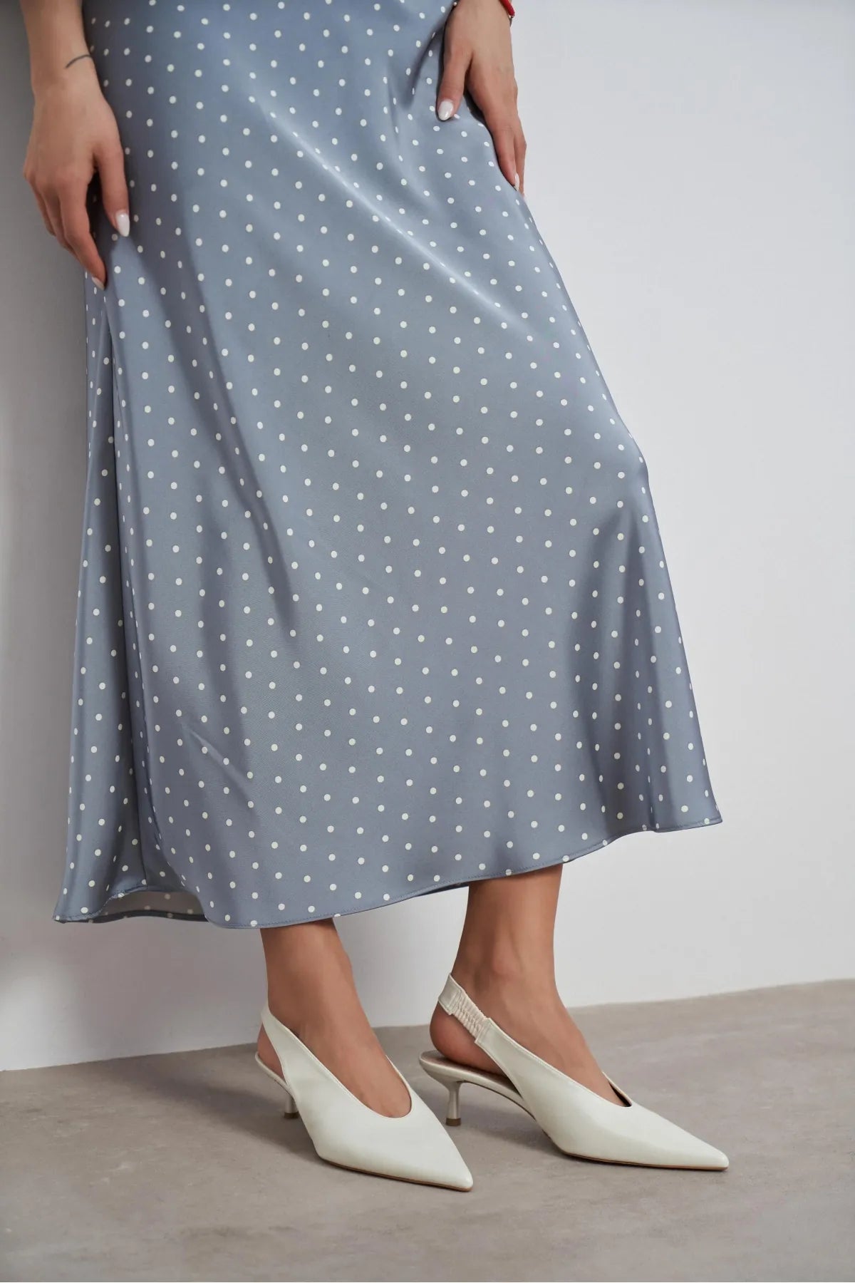 LUNIX Pearl Matte Pointed Toe Slingback Women’s Thin Heel Shoes