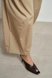 LILY Coffee Pattern Asymmetric Open Front Back Women’s Heeled Slipper