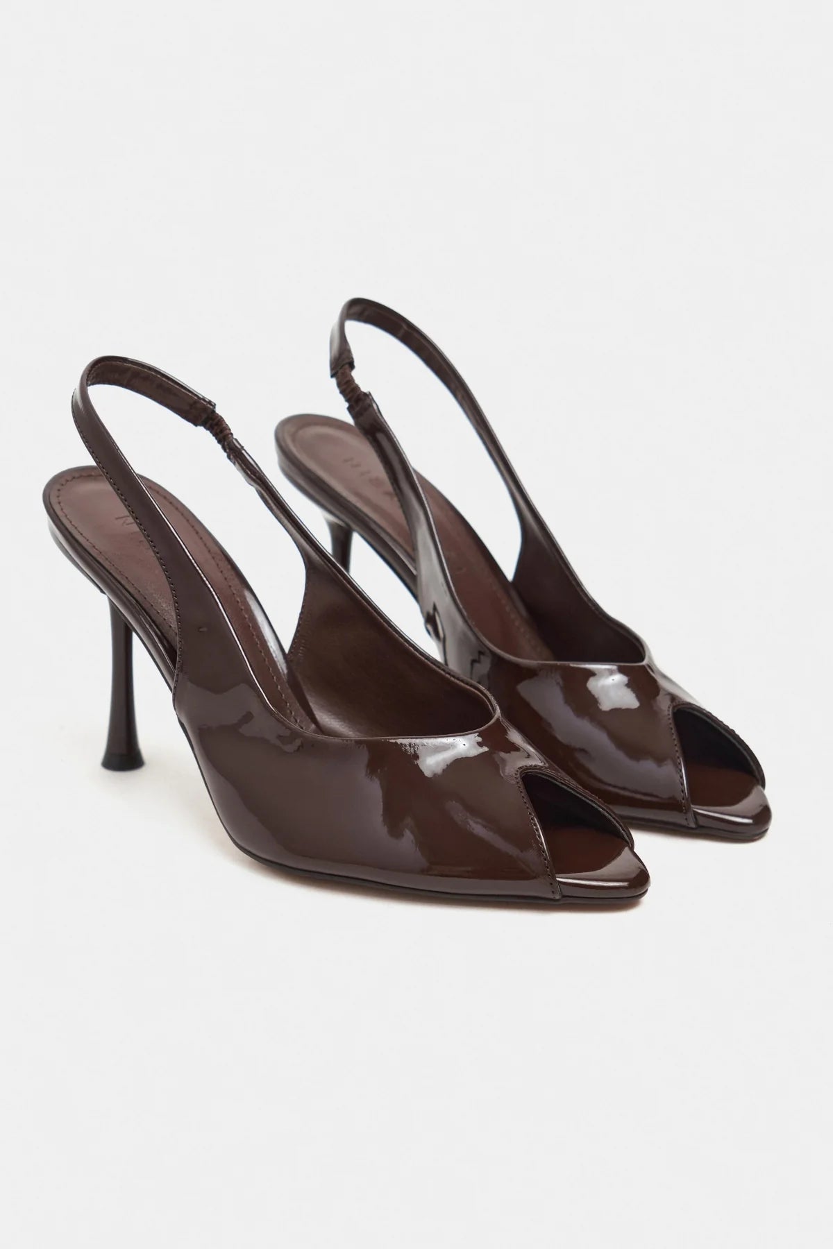BETTY Coffee Patent Open-Toe Women’s Heels | FOOTWEAR | Heels | Lebbse BETTY Coffee Patent Open-Toe Women’s Heels | FOOTWEAR | Heels | Lebbse