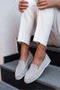 VAYNE Beige Genuine Leather Flat Women’s Ballet Flats