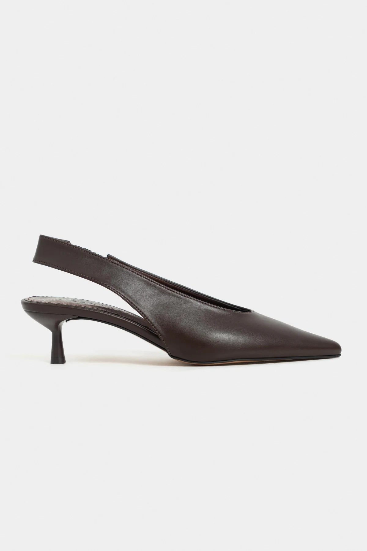 LUNIX Coffee Matte Pointed Toe Slingback Women’s Thin Heel Shoes | FOOTWEAR | Heels | Lebbse LUNIX Coffee Matte Pointed Toe Slingback Women’s Thin Heel Shoes | FOOTWEAR | Heels | Lebbse