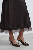 BETTY Coffee Patent Open-Toe Women’s Heels