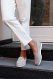 VAYNE Beige Genuine Leather Flat Women’s Ballet Flats