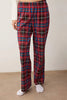 Plaid/Checked Cat Print Knitted Pajama Set