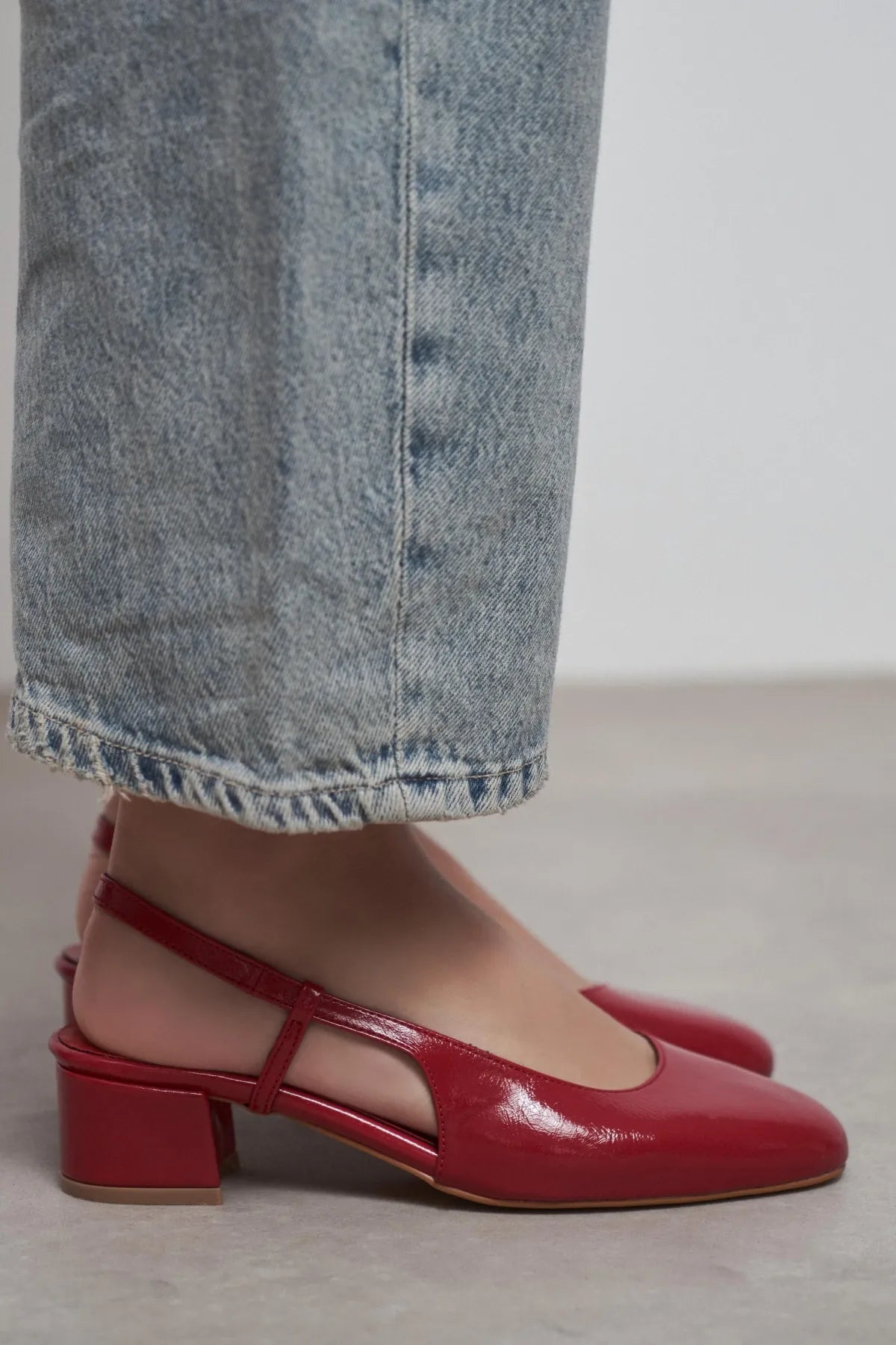 HARMONY Red Rustic Pattern Square Toe Buckle Detail Women’s Low Heel Ballet Flats | Ballet Flats | Heels | Lebbse HARMONY Red Rustic Pattern Square Toe Buckle Detail Women’s Low Heel Ballet Flats | Ballet Flats | Heels | Lebbse