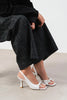 LILITH Pearl Satin Women’s Heel Shoes with Bow Detail
