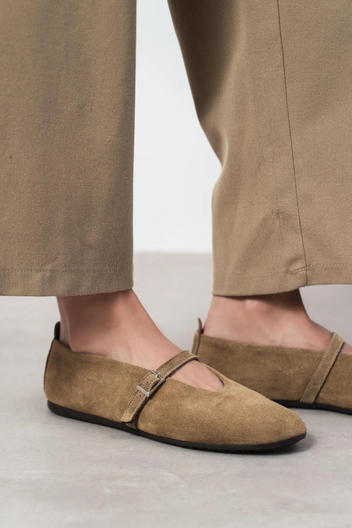 MERA Rome Beige Suede Buckle Detail Genuine Leather Women’s Flat Ballet Shoes | Ballet Flats | FOOTWEAR | Lebbse MERA Rome Beige Suede Buckle Detail Genuine Leather Women’s Flat Ballet Shoes | Ballet Flats | FOOTWEAR | Lebbse