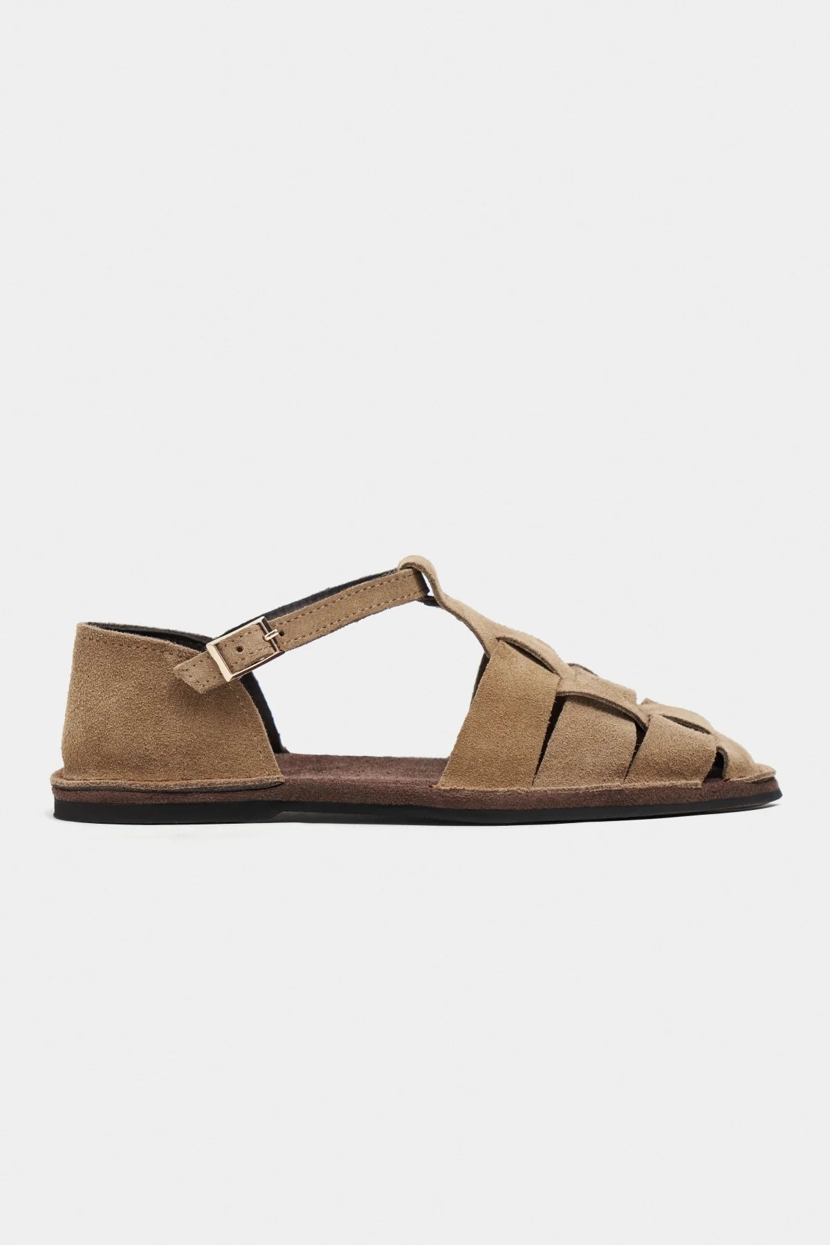 HUGEL Rome Beige Suede Leather Buckle Detail Flat Women’s Sandals | FOOTWEAR | SANDALET | Lebbse HUGEL Rome Beige Suede Leather Buckle Detail Flat Women’s Sandals | FOOTWEAR | SANDALET | Lebbse